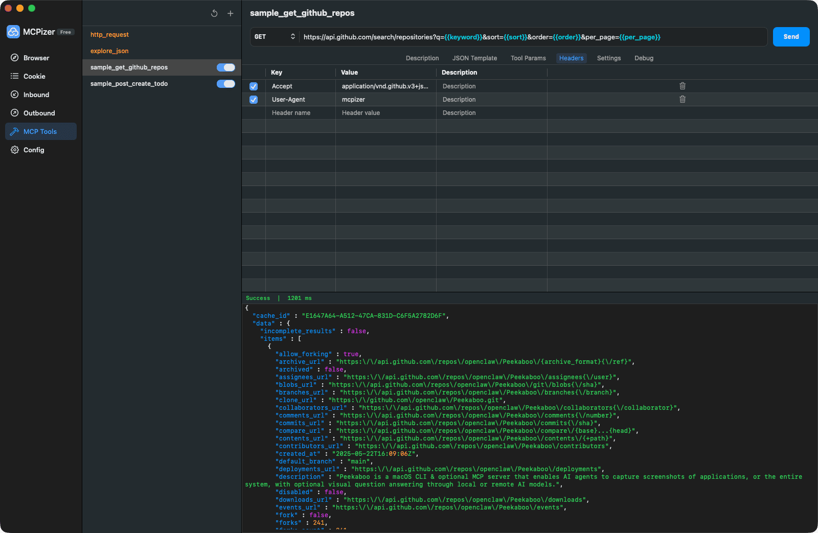 MCP Tools Editor